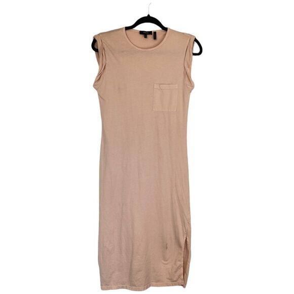 THEORY Muscle Relaxed Fit T-shirt Dress in Rose Quartz Peach Size XS - Picture 1 of 6
